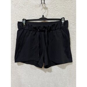 Lululemon Shorts Women 4 Black On The Fly 2.5 Run Stretch Gym Athletic Workout